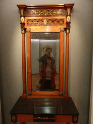 Tim and Miaomiao in a mirror at the first floor of the Museu Nacional de Arte Antiga museum