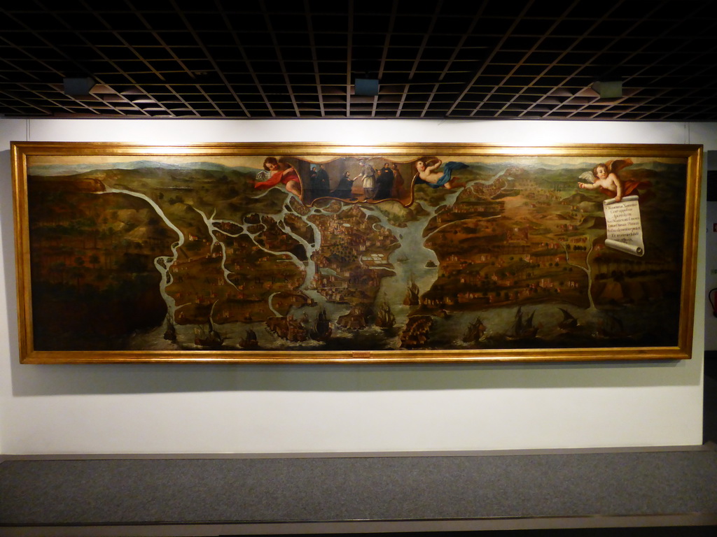Old map of Goa at the second floor of the Museu Nacional de Arte Antiga museum