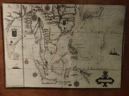 Old map of Southeast Asia at the second floor of the Museu Nacional de Arte Antiga museum