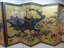 Namban screen from Japan at the second floor of the Museu Nacional de Arte Antiga museum
