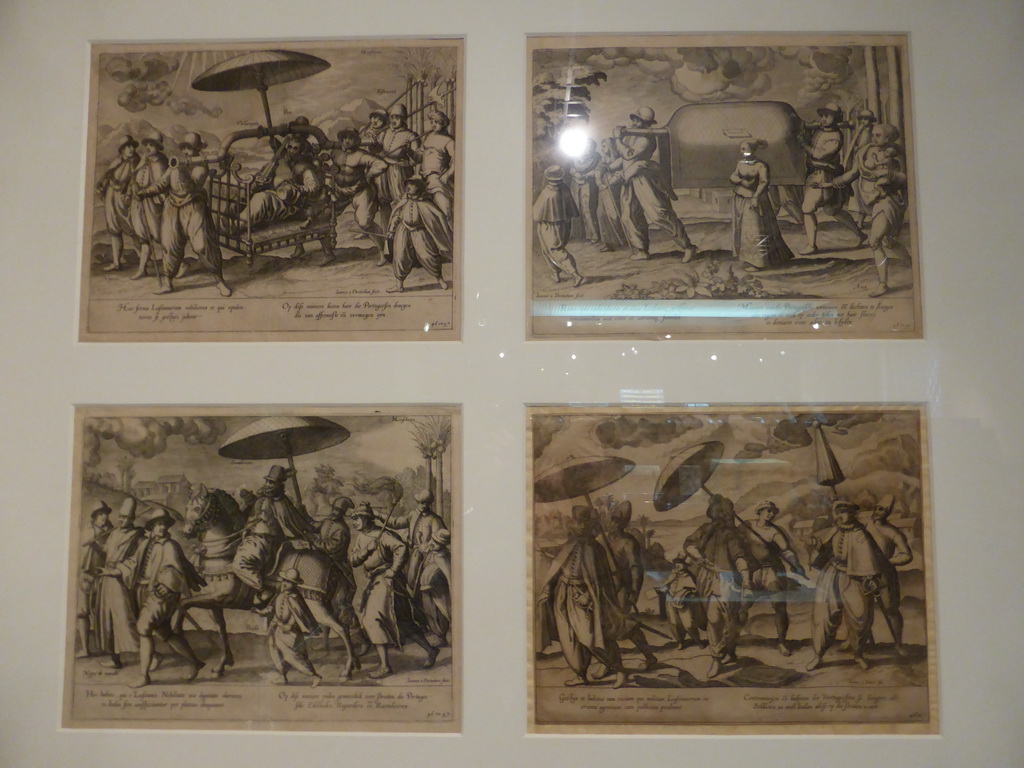 Old drawings at the second floor of the Museu Nacional de Arte Antiga museum