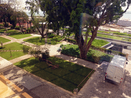 View on the garden of the Museu Nacional de Arte Antiga museum from the second floor