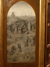 Right back side of the triptych `The Temptations of St. Anthony` by Hieronymus Bosch, at the first floor of the Museu Nacional de Arte Antiga museum