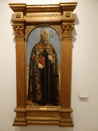 Painting `St. Augustine` by Piero della Francesca, at the first floor of the Museu Nacional de Arte Antiga museum