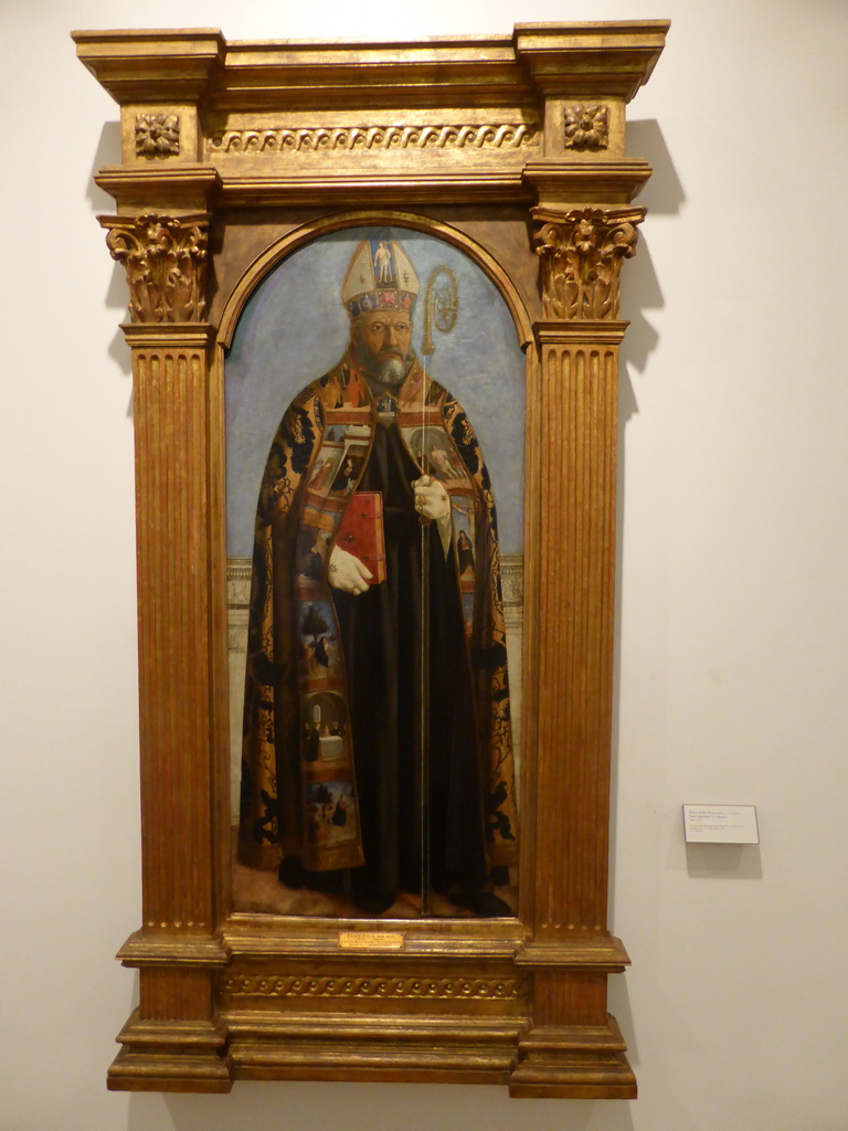 Painting `St. Augustine` by Piero della Francesca, at the first floor of the Museu Nacional de Arte Antiga museum
