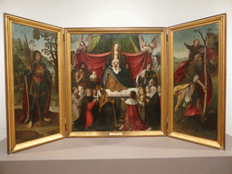 Triptych `Our Lady of Mercy` by Jan Provost, at the first floor of the Museu Nacional de Arte Antiga museum
