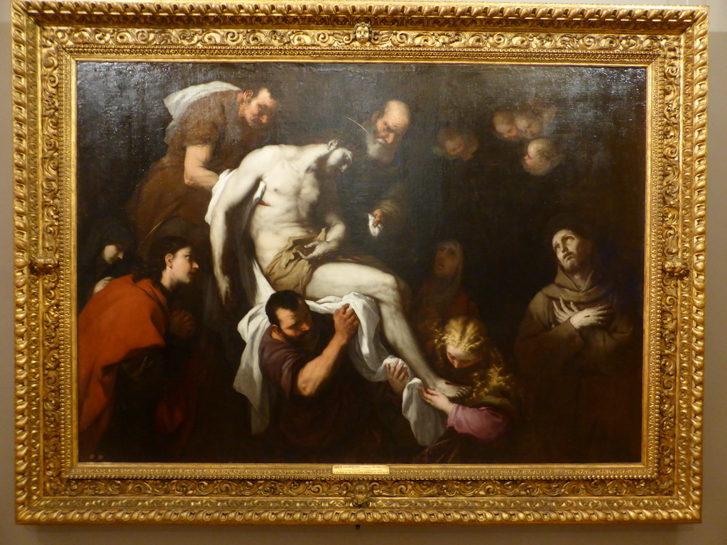 Painting `Vision of Saint Francis of Assisi` by Luca Giordano, at the first floor of the Museu Nacional de Arte Antiga museum