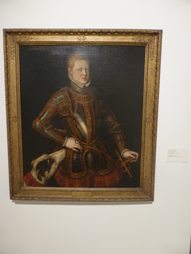 Painting `Retrato de Don Sebastião` by Cristóvão de Morais, at the third floor of the Museu Nacional de Arte Antiga museum