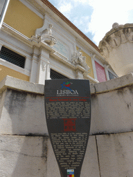 Information sign in front of the Museu Nacional de Arte Antiga museum