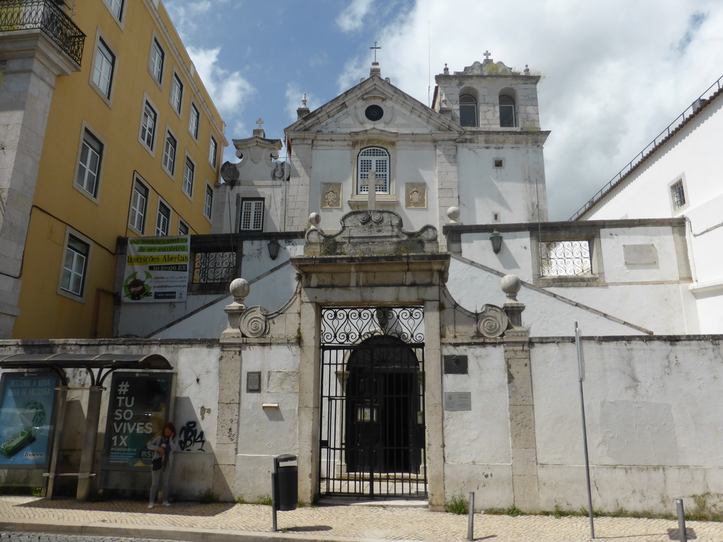 Front of the Igreja Lusitana Católica Apostólica Evangélica church at the Rua Janeles Verdes street