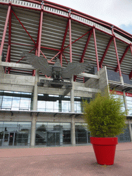 Statue of an eagle at the front of the Estádio da Luz soccer stadium