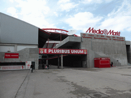 Shops in front of the Estádio da Luz soccer stadium