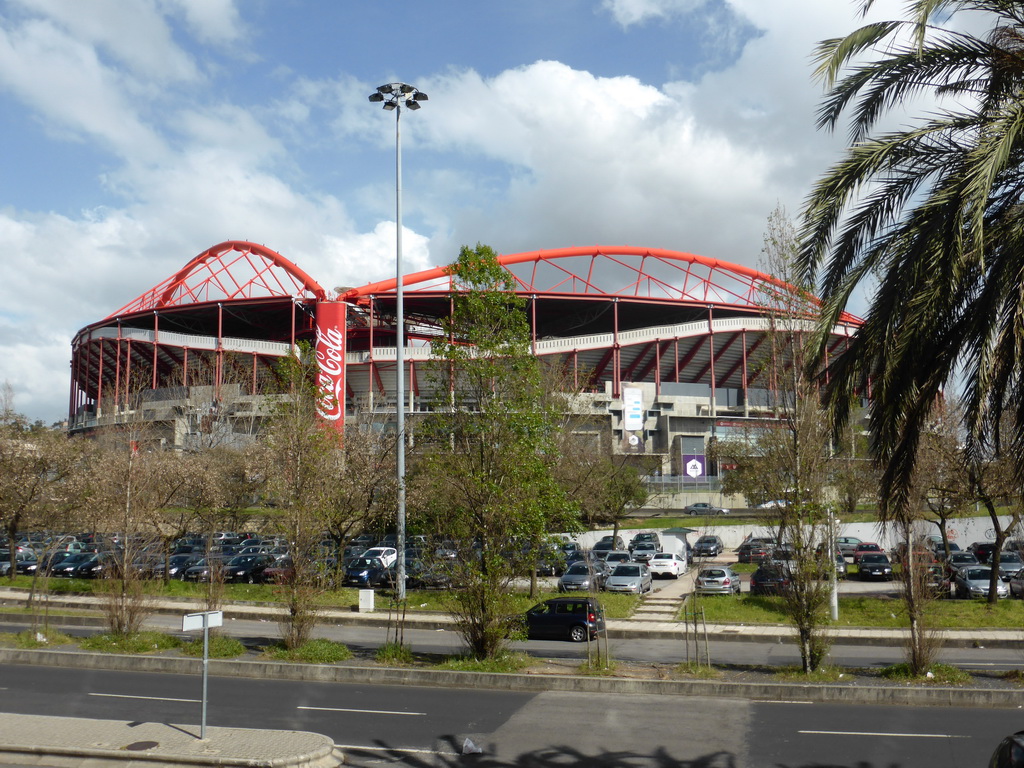 The Estádio da Luz soccer stadium, viewed from the front of the Colombo shopping mall