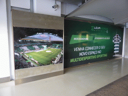 Posters in the Estádio José Alvalade soccer stadium