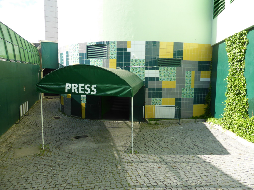 Press entrance at the Estádio José Alvalade soccer stadium