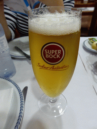 Super Bock beer at the Restaurante O Cardo at the Avenida Fontes Pereira de Melo avenue