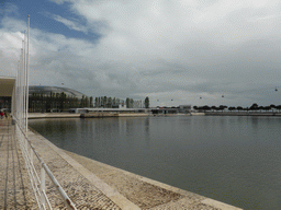 Dock and the Pavilhão Atlântico building at the Parque das Nações park