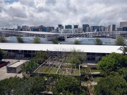 The Feira Internacional Lisboa fair and the Jardins Garcia de Orta gardens at the Parque das Nações park, viewed from the funicular