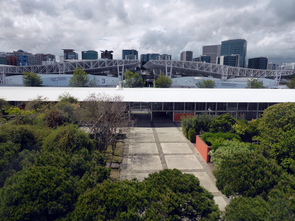 The Feira Internacional Lisboa fair and the Jardins Garcia de Orta gardens at the Parque das Nações park, viewed from the funicular