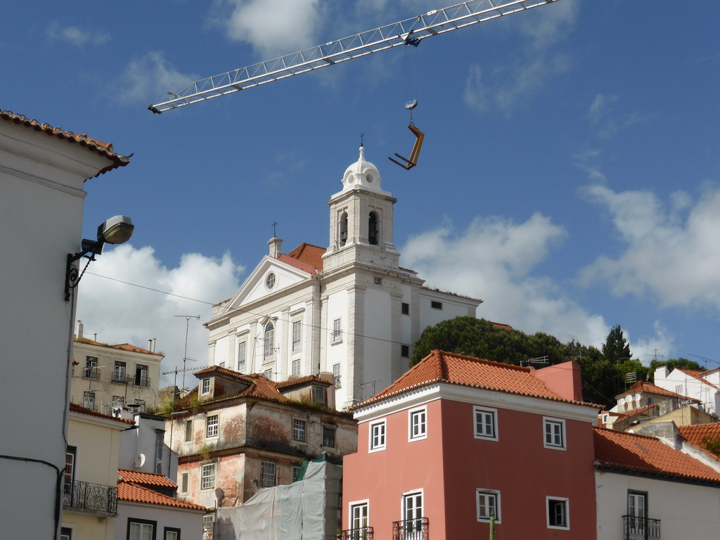 The Capela de Nossa Senhora dos Remédios ou Ermida do Espírito Santo chapel, viewed from the front of the Museu do Fado museum