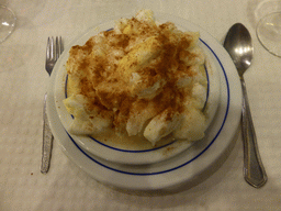 Dessert at Restaurante Andaluz at the Rua Santa Marta street