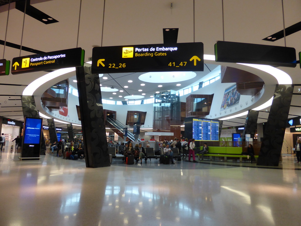 Departures hall at Lisbon Portela Airport