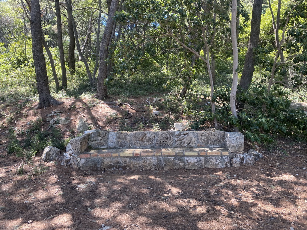 Bench at the Lokrum Ulica street