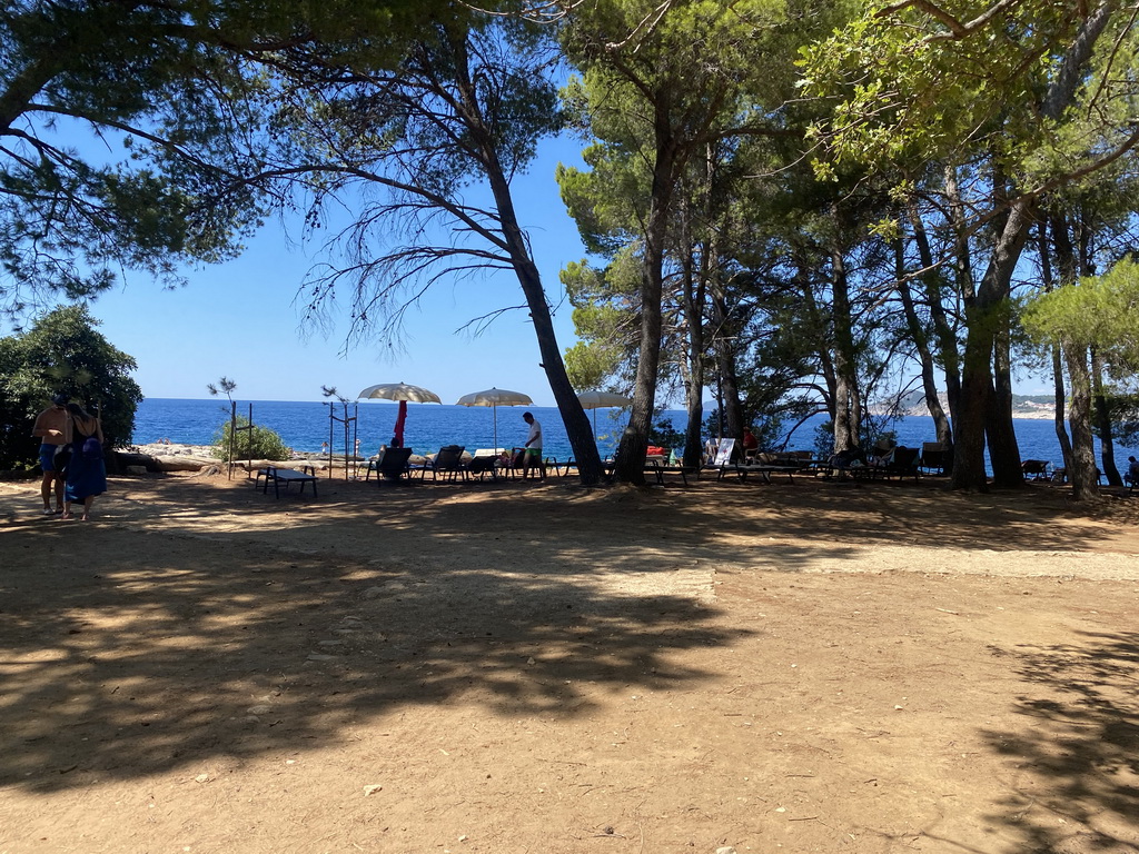 Loungers at the Lokrum Main Beach