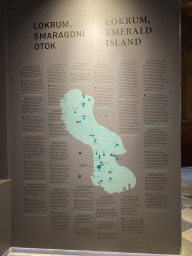 Map and information on Lokrum Island at the Lokrum Visitor Center at the southeast side of the Benedictine Monastery of St. Mary