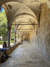 Cloister at the east side of the Benedictine Monastery of St. Mary