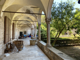 Cloister at the south side of the Benedictine Monastery of St. Mary