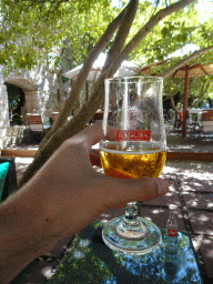 Ragusa beer on the terrace of the Rajski Vrt restaurant