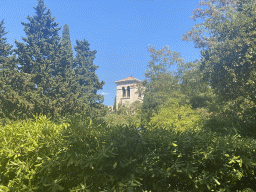 Tower of the Benedictine Monastery of St. Mary, viewed from the Lokrum Main Beach