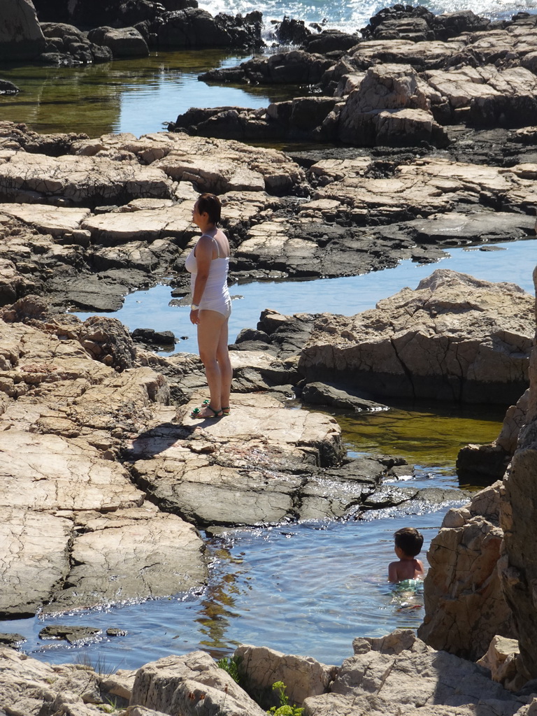 Miaomiao and Max at the Lokrum Main Beach