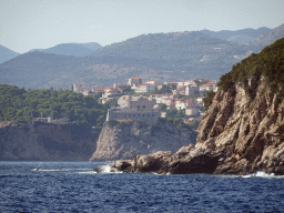 The west side of Dubrovnik with Fort Lovrijenac, viewed from the Lokrum Main Beach