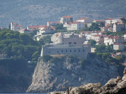 The west side of Dubrovnik with Fort Lovrijenac, viewed from the Lokrum Main Beach