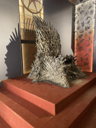 The Iron Throne from Game of Thrones at the Game of Thrones exhibition at the Lokrum Visitor Center at the southeast side of the Benedictine Monastery of St. Mary