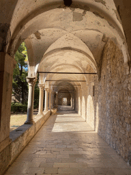 Cloister at the east side of the Benedictine Monastery of St. Mary