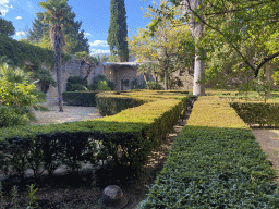 Garden of the Benedictine Monastery of St. Mary, viewed from the cloister at the east side