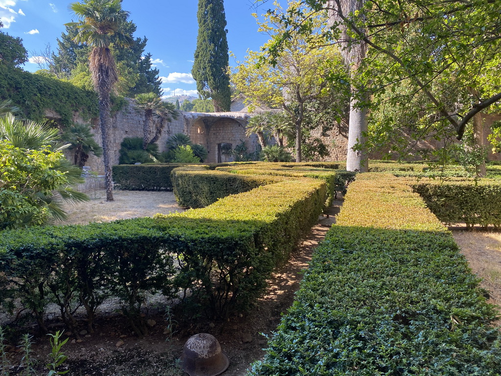Garden of the Benedictine Monastery of St. Mary, viewed from the cloister at the east side
