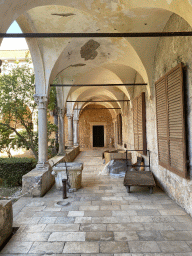 Cloister at the south side of the Benedictine Monastery of St. Mary