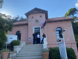 Front of the office building at Lokrum Harbour, viewed from the ferry from Dubrovnik Harbour