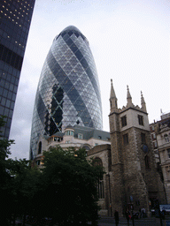 St. Andrew Undershaft church and 30 St. Mary Axe