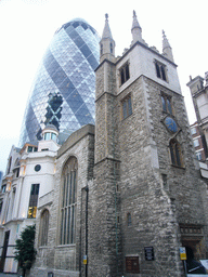 St. Andrew Undershaft church and 30 St. Mary Axe
