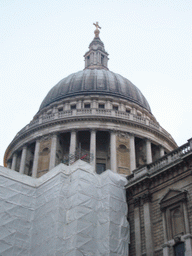 The dome of St. Paul`s Cathedral, from Paternoster Square