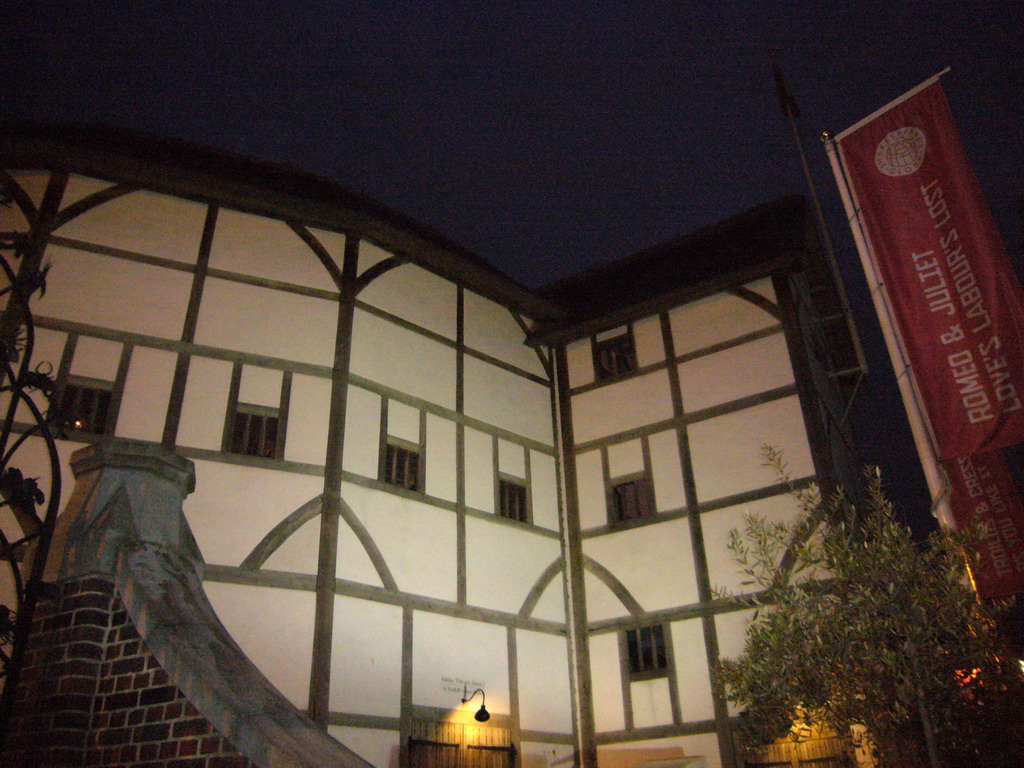 Shakespeare`s Globe Theatre, by night