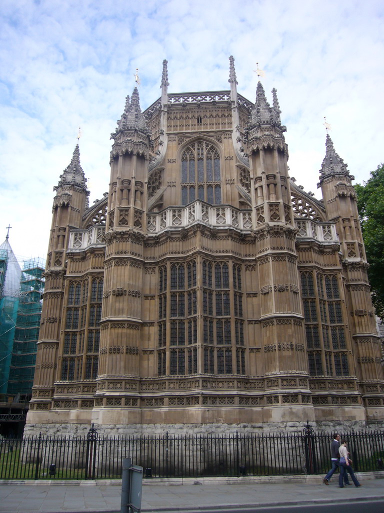 The back side of Westminster Abbey