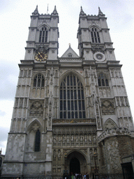 The front entrance to Westminster Abbey