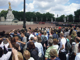 Parade at Buckingham Palace for the Queen`s Birthday, in front of the Victoria Memorial