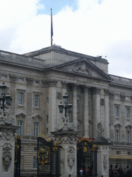 The front of Buckingham Palace